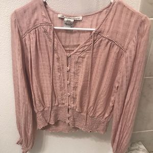 Pink peasant shirt from American Rag